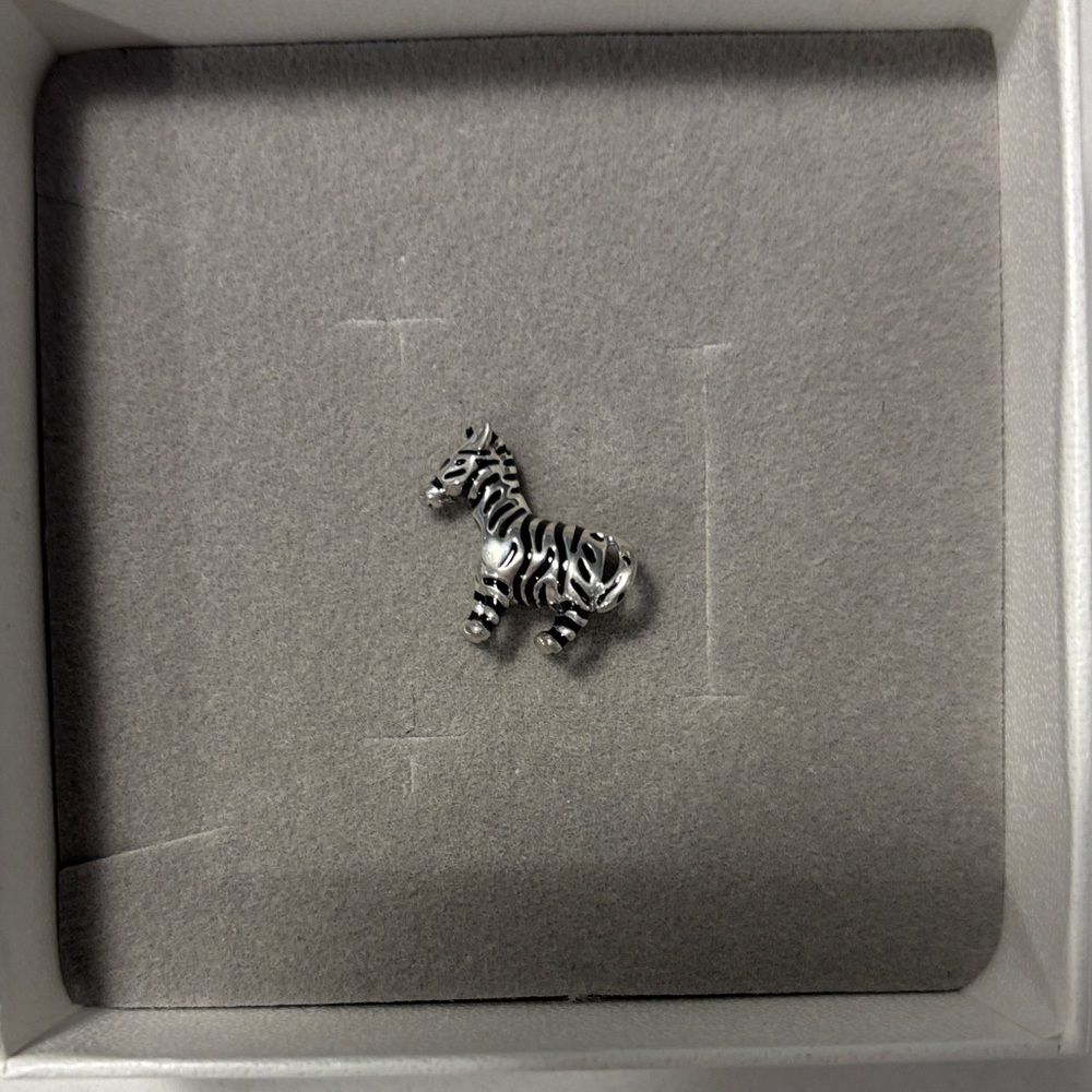 Sterling Silver Zebra Charm fits Pandora